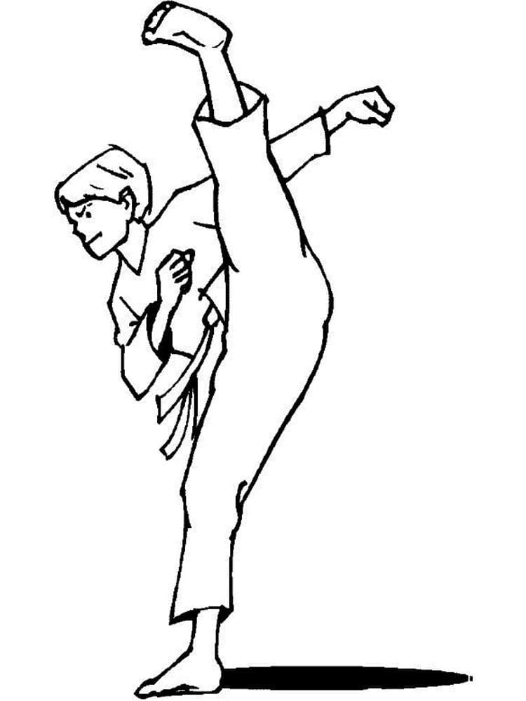 Gratis Karate til Utskrift fargelegging