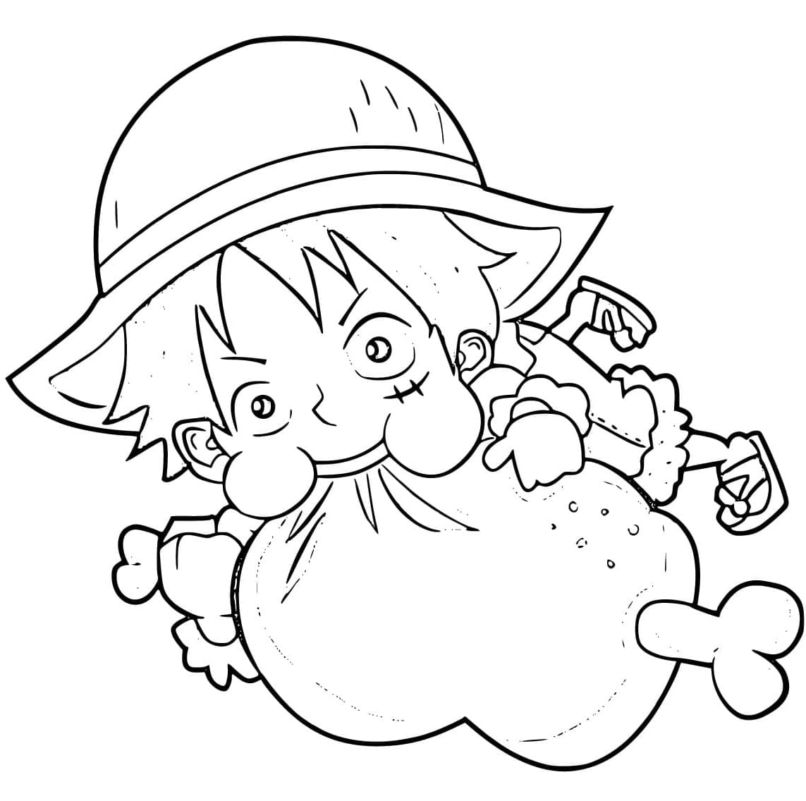 Gratis Luffy for Barn fargelegging