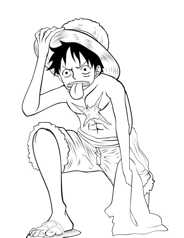 Gratis Luffy til Utskrift fargelegging