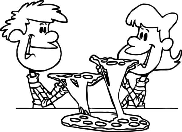 Gratis Pizza Bilde fargelegging