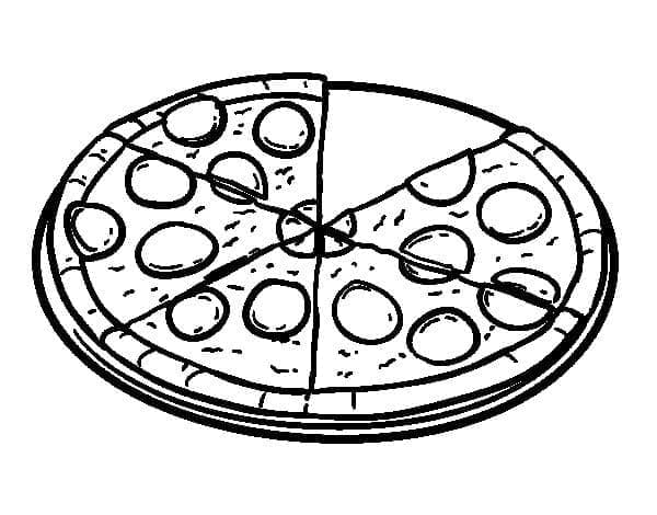 Gratis Pizza til Utskrift fargelegging