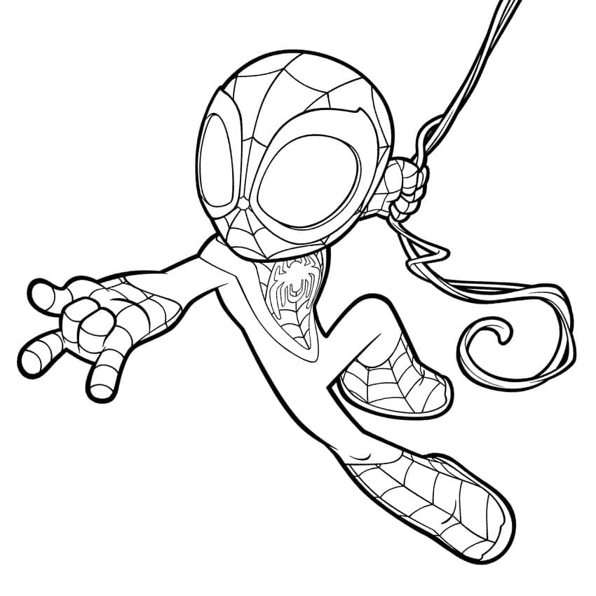 Gratis Spidey Utskrivbar fargelegging