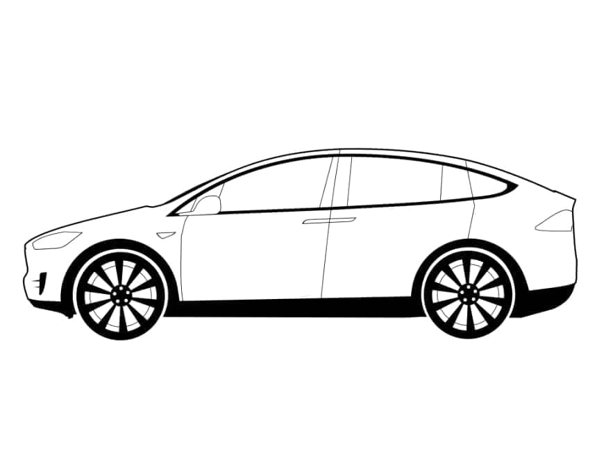 Gratis Tesla til Utskrift fargelegging