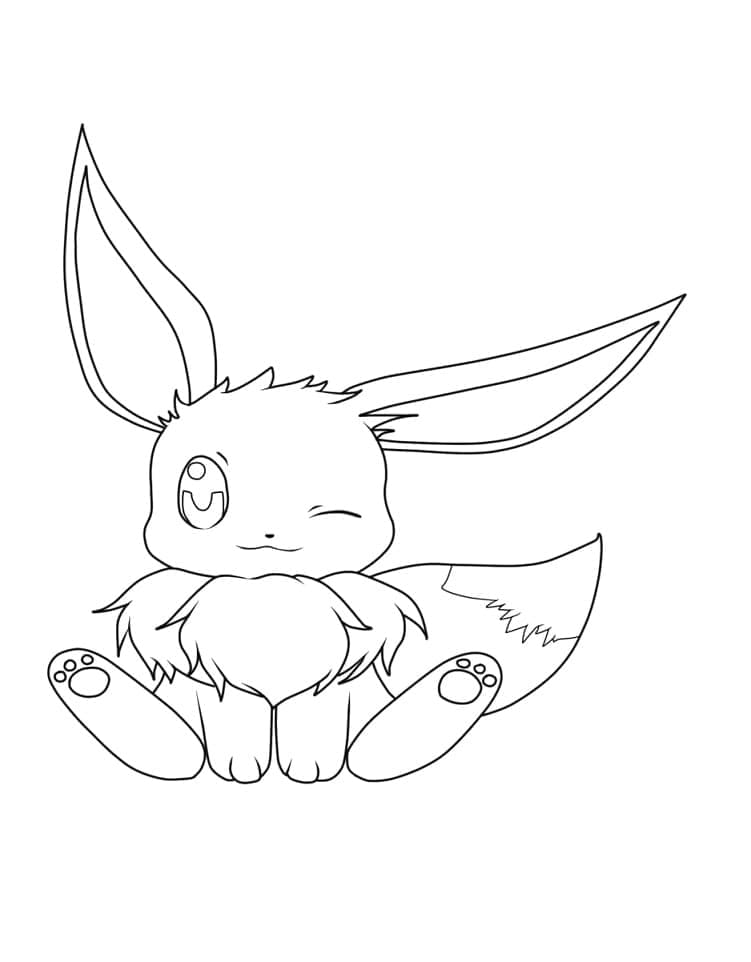 Gratis Utskrivbar Eevee fargelegging