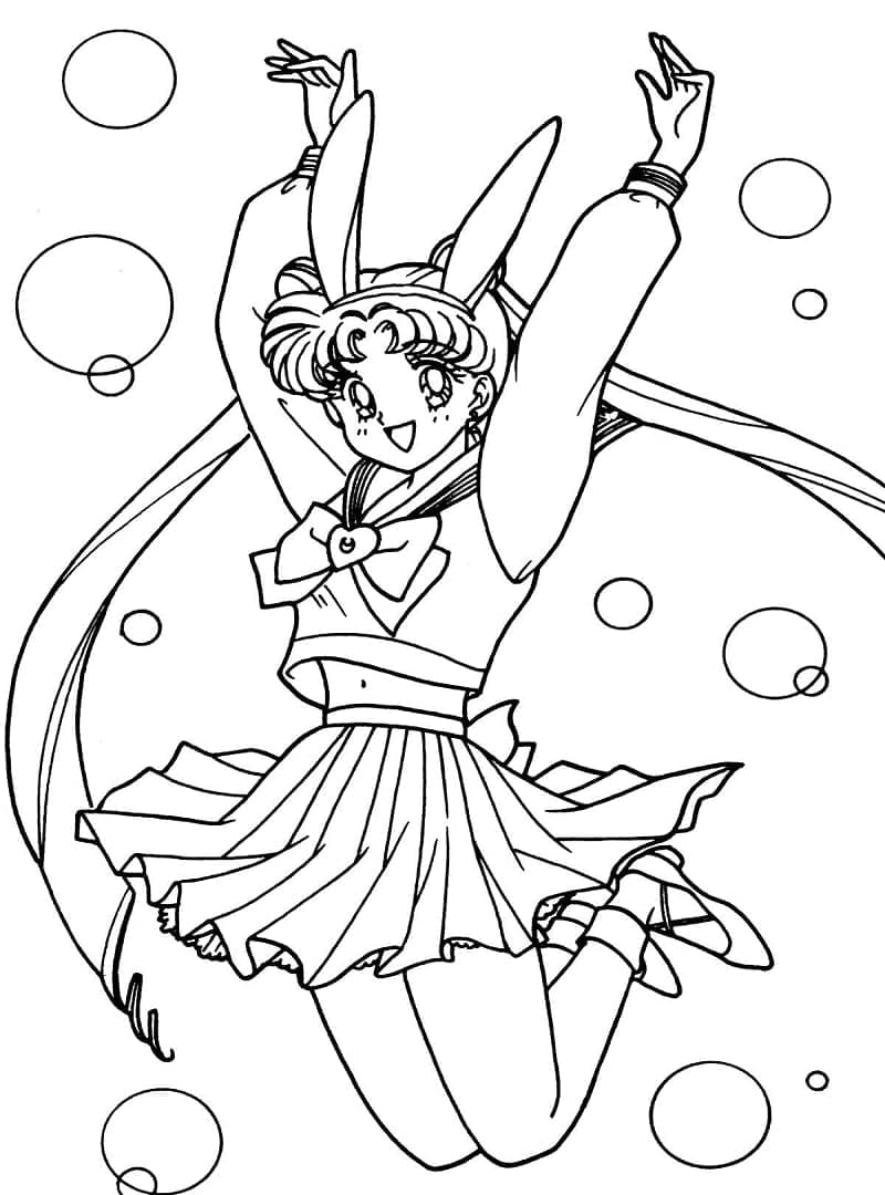 Gratis Utskrivbar Sailor Moon fargelegging