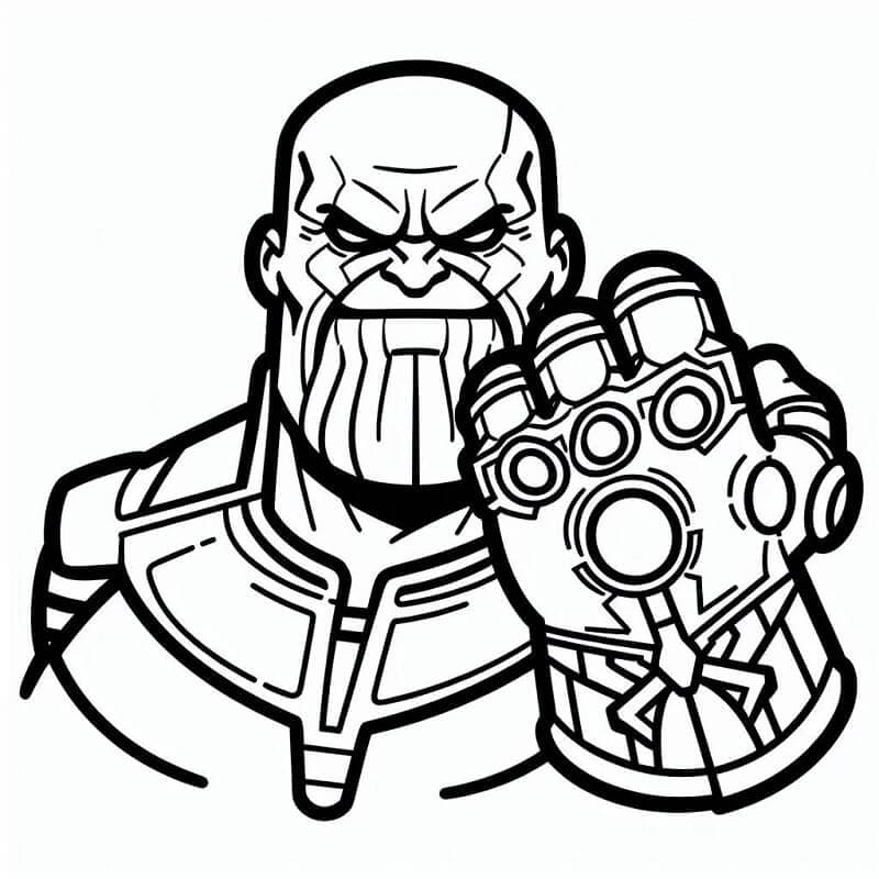 Gratis Utskrivbar Thanos fargelegging