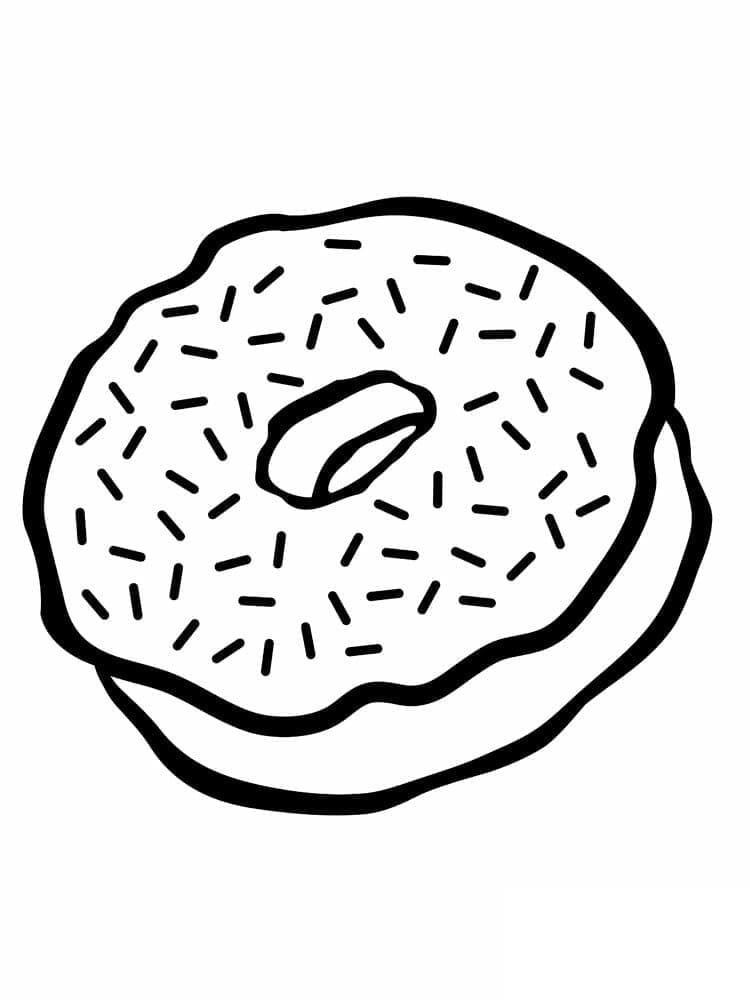 Gratis donut-bilde fargelegging