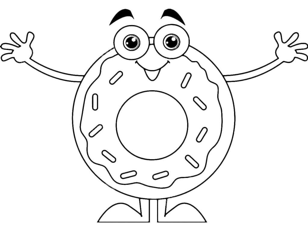 Gratis donut for barn fargelegging