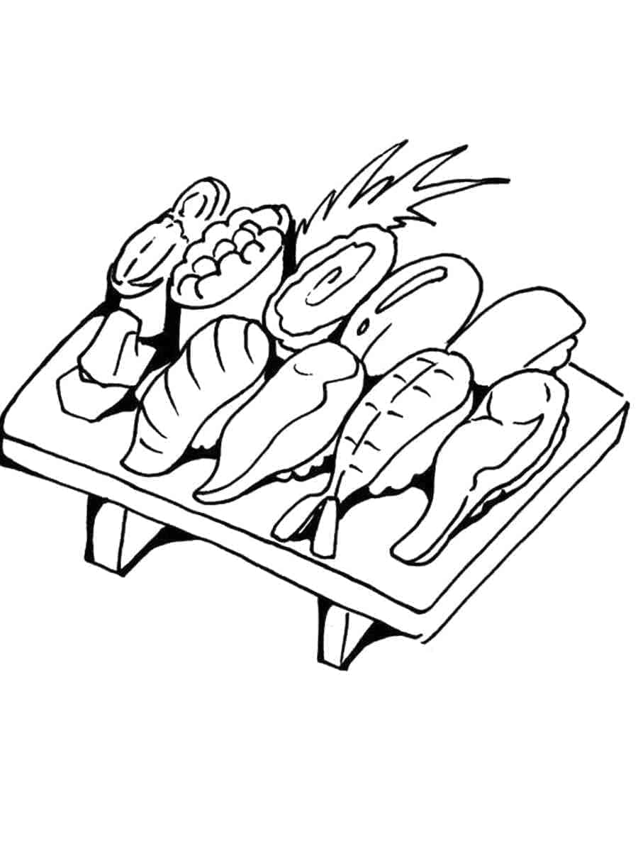 Gratis sushi for barn fargelegging