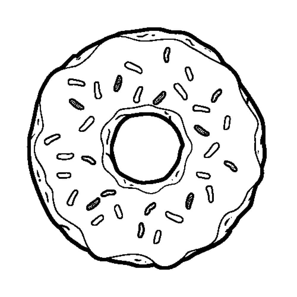 Gratis utskrivbar donut fargelegging