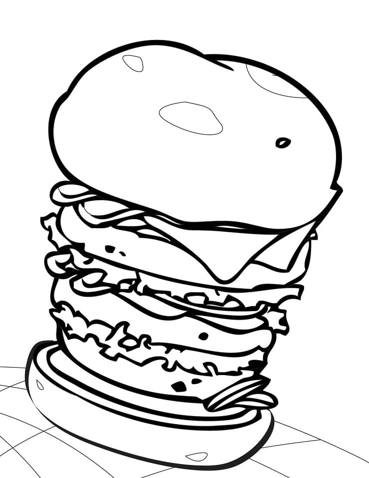 Hamburger Utskrivbar fargelegging