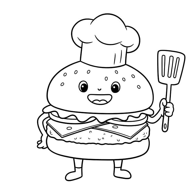 Hamburger for 1 år gamle Barn fargelegging