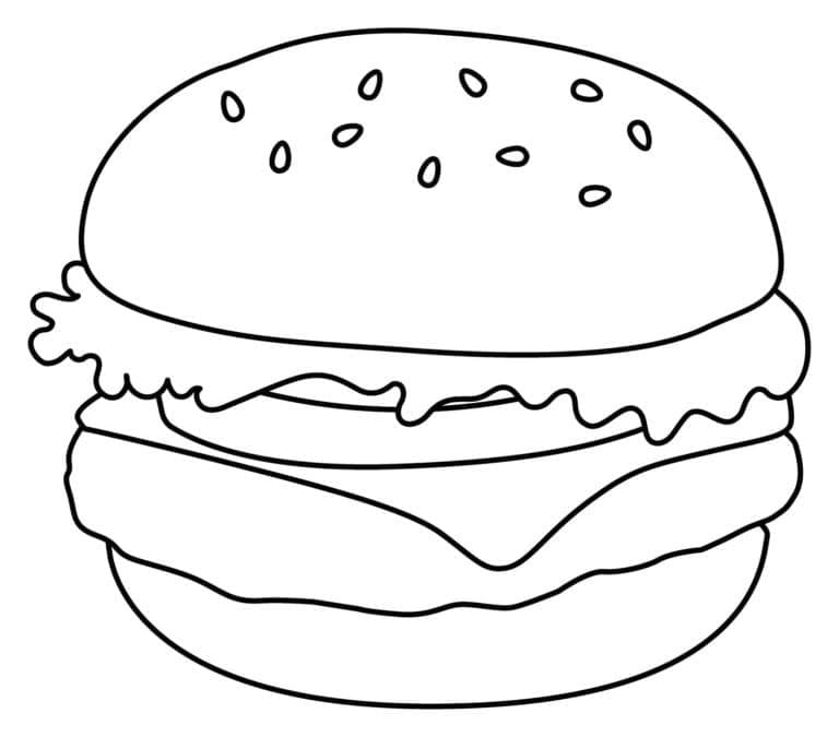 Hamburger for 3 år gamle Barn fargelegging