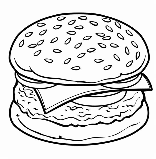 Hamburger Til Fargelegging Fargeleggingsside Last Ned Skriv Ut Og 