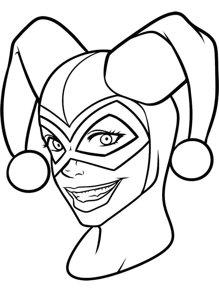 Harley Quinn Utskrivbar for Barn fargelegging