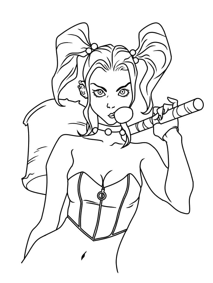 Harley Quinn for Barn fargelegging