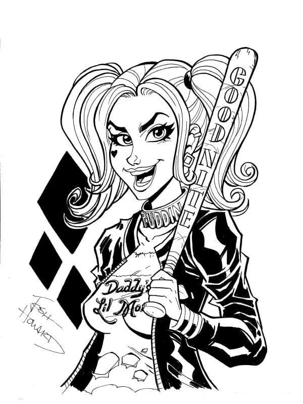 Harley Quinn til Fargelegging fargelegging