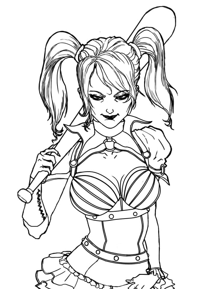 Harley Quinn til Utskrift fargelegging