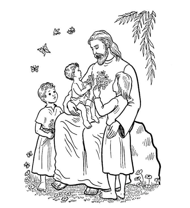 Jesus Utskrivbar for Barn fargelegging