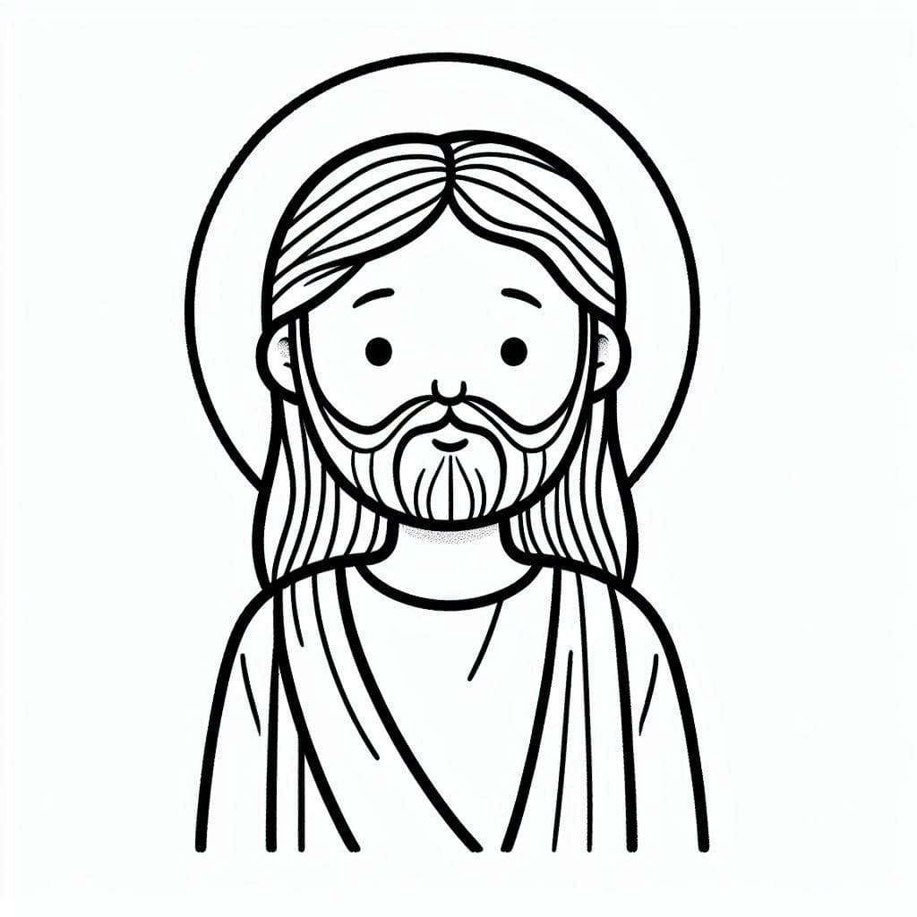 Jesus Utskrivbar fargelegging