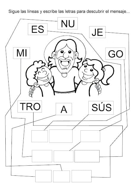 Jesus for 5 år gamle Barn fargelegging