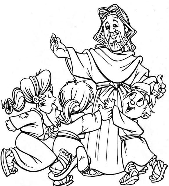 Jesus til Utskrift fargelegging