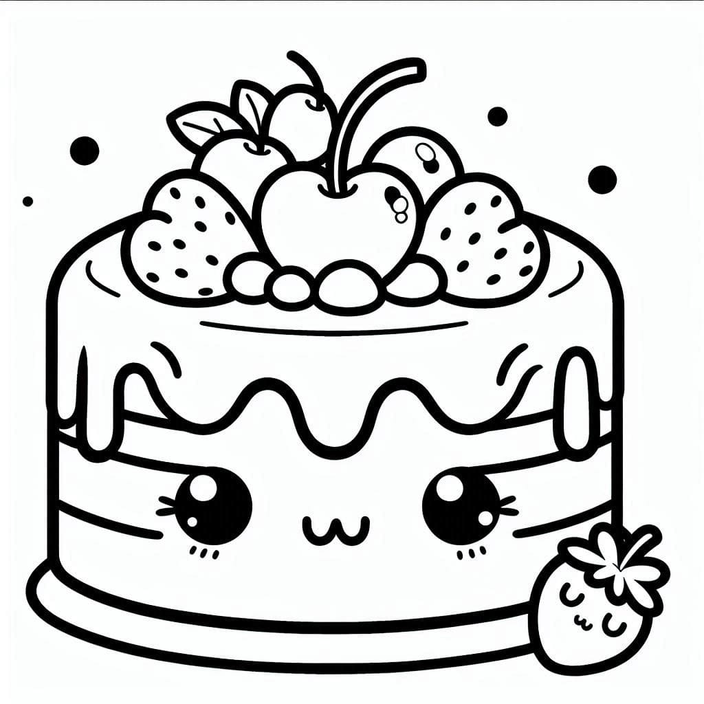 Kake Gratis Utskrivbar fargelegging