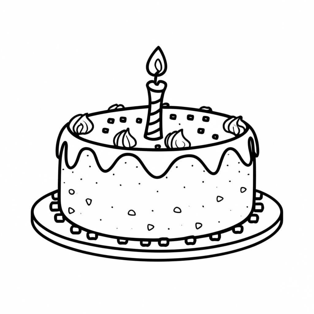 Kake til Fargelegging fargelegging