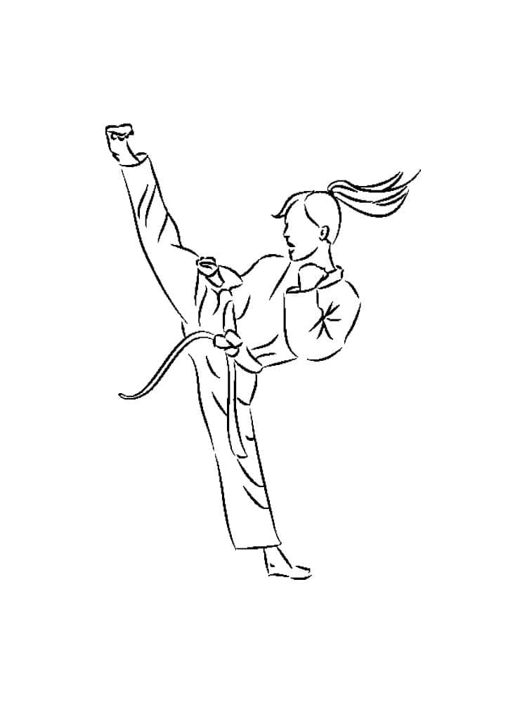 Karate Bilde fargelegging