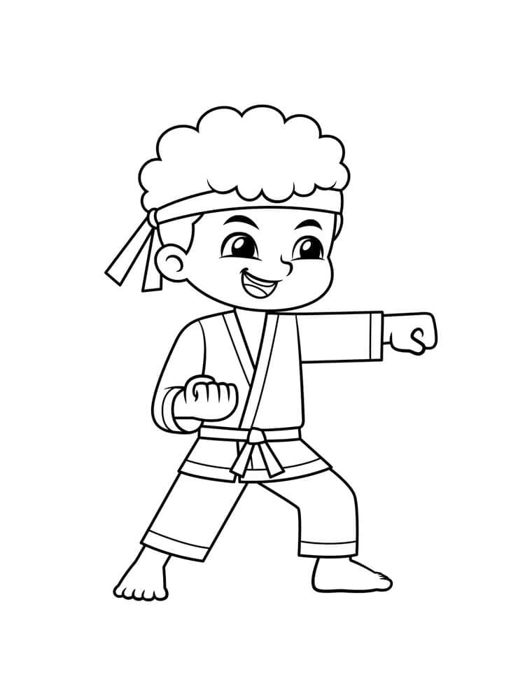Karate Gratis Utskrivbar fargelegging