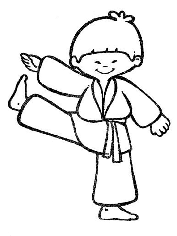 Karate Utskrivbar fargelegging
