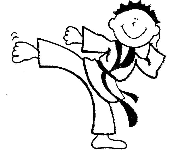 Karate for 2 år gamle Barn fargelegging