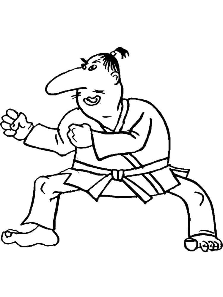 Karate til Utskrift fargelegging