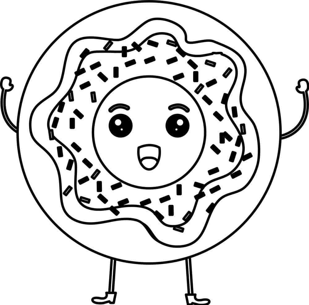 Lekker donut fargelegging