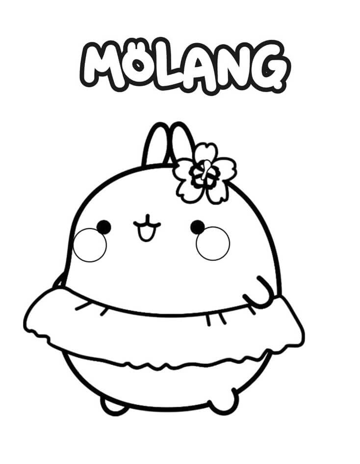 Molang Gratis Utskrivbar fargelegging