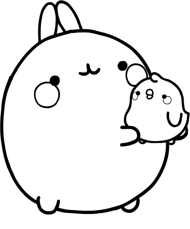 Molang for 1 år gamle Barn fargelegging