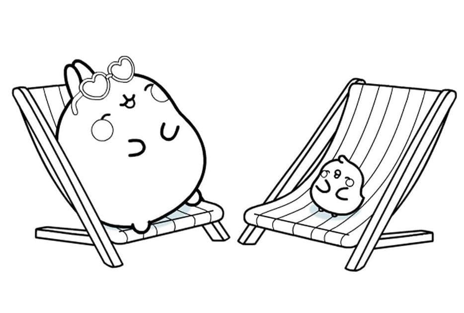 Molang for 4 år gamle Barn fargelegging