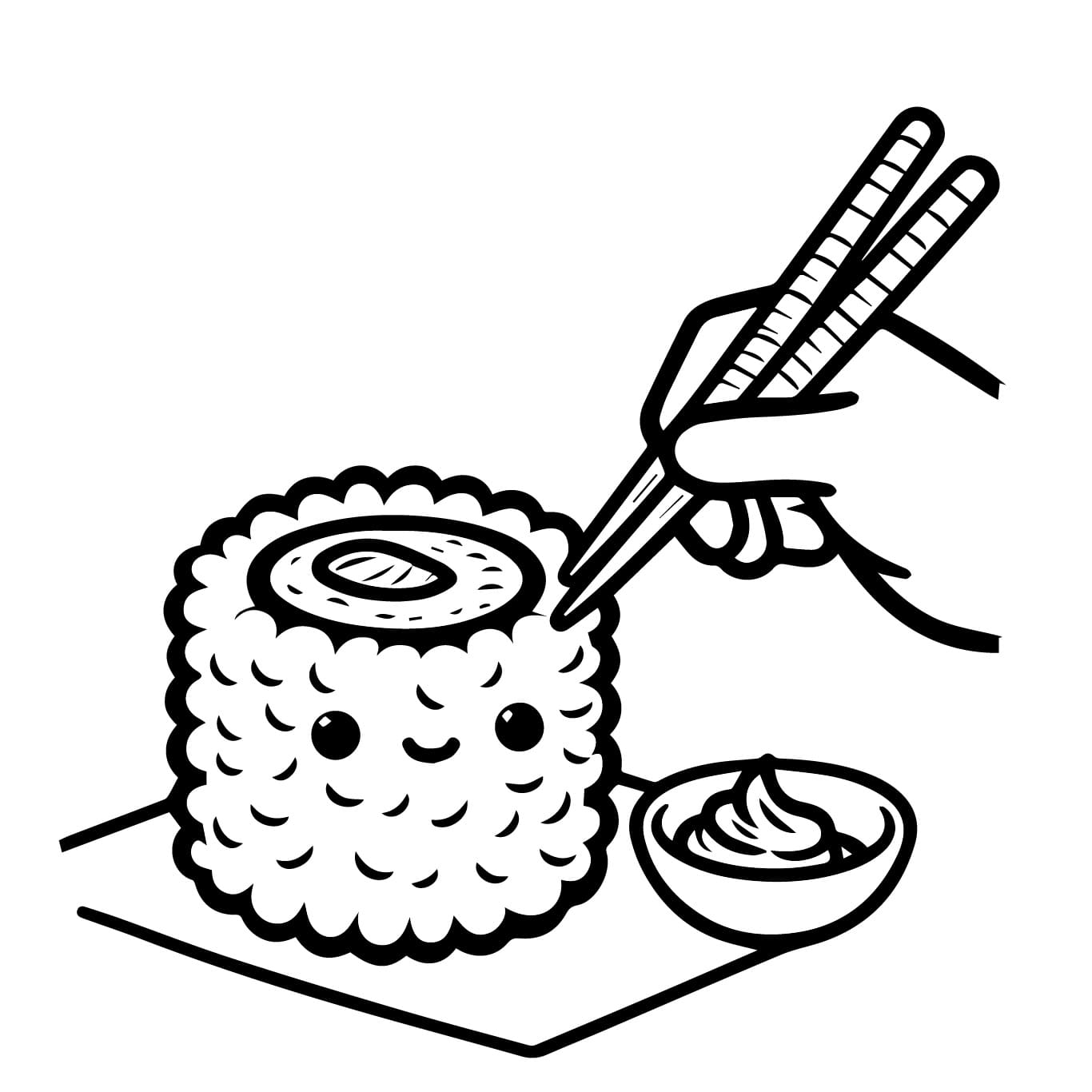 Nydelig sushi fargelegging