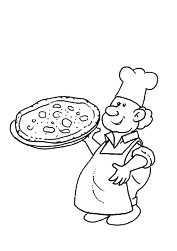 Pizza Fargeleggbar for Barn fargelegging