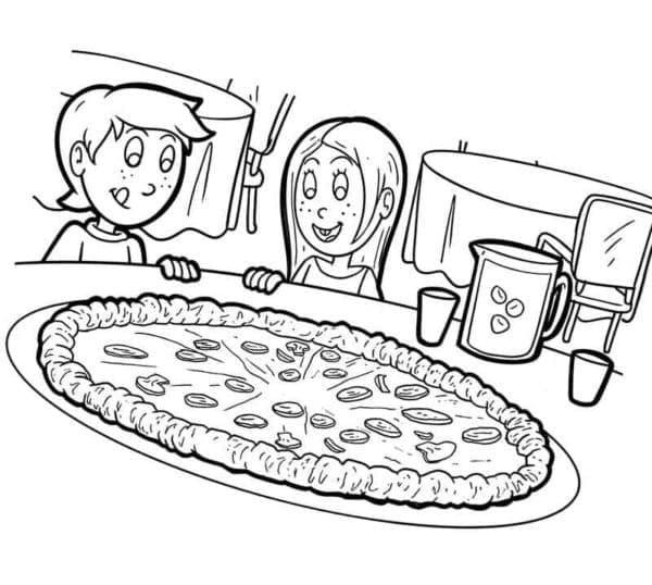 Pizza Gratis for Barn fargelegging