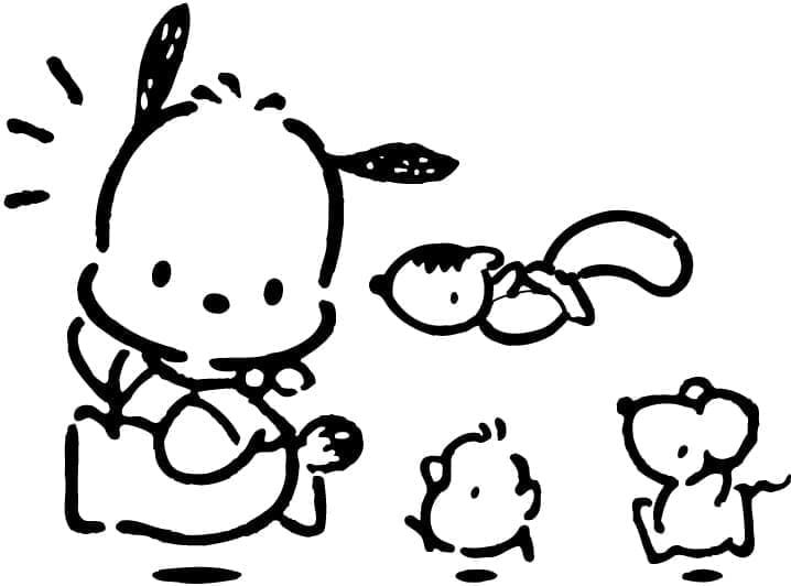 Pochacco Fargeleggbar for Barn fargelegging