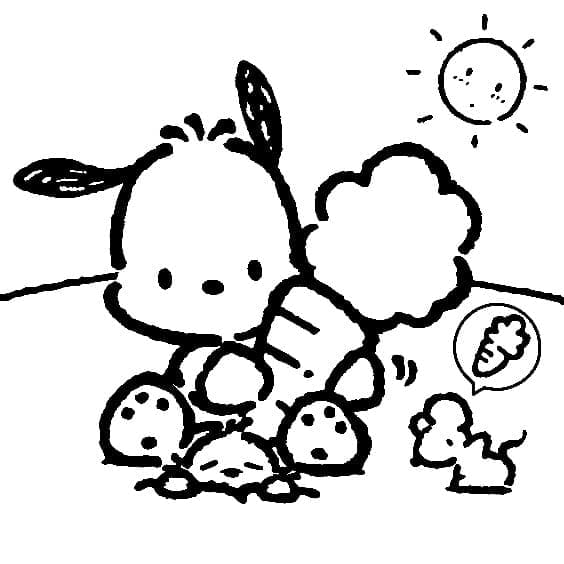 Pochacco for 1 år gamle Barn fargelegging