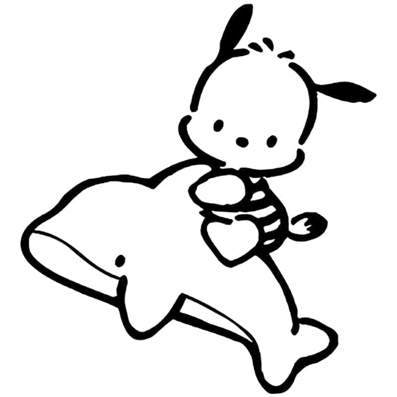 Pochacco for 2 år gamle Barn fargelegging