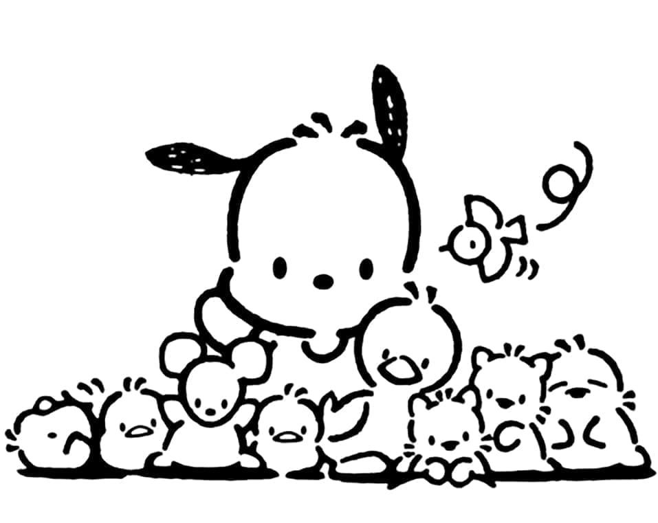 Pochacco for 5 år gamle Barn fargelegging