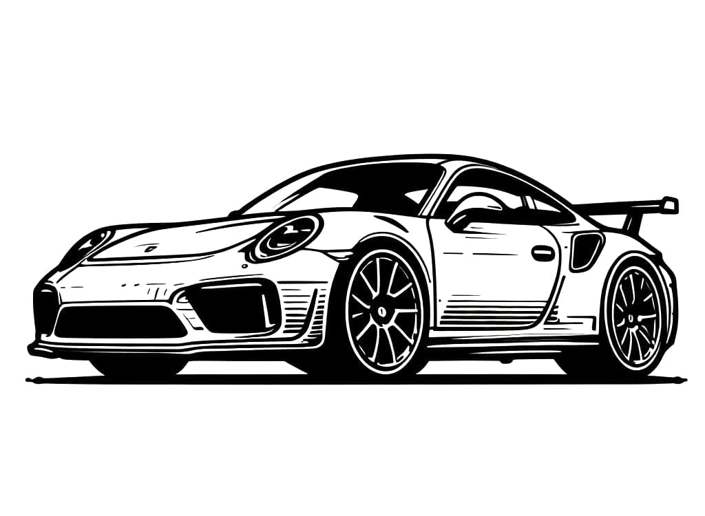 Porsche Utskrivbar Gratis fargelegging