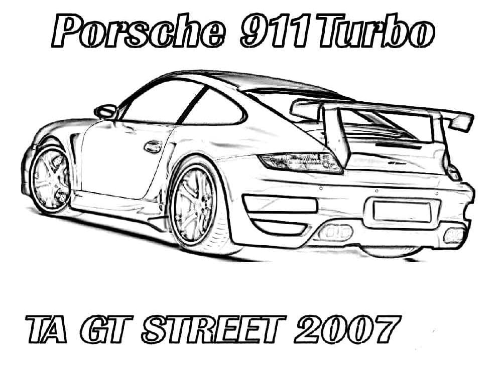 Porsche Utskrivbar fargelegging