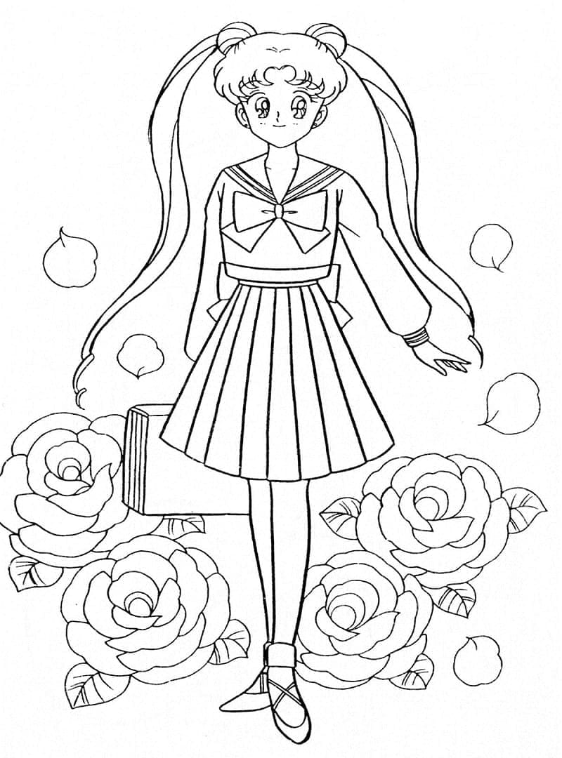 Sailor Moon Gratis Utskrivbar fargelegging