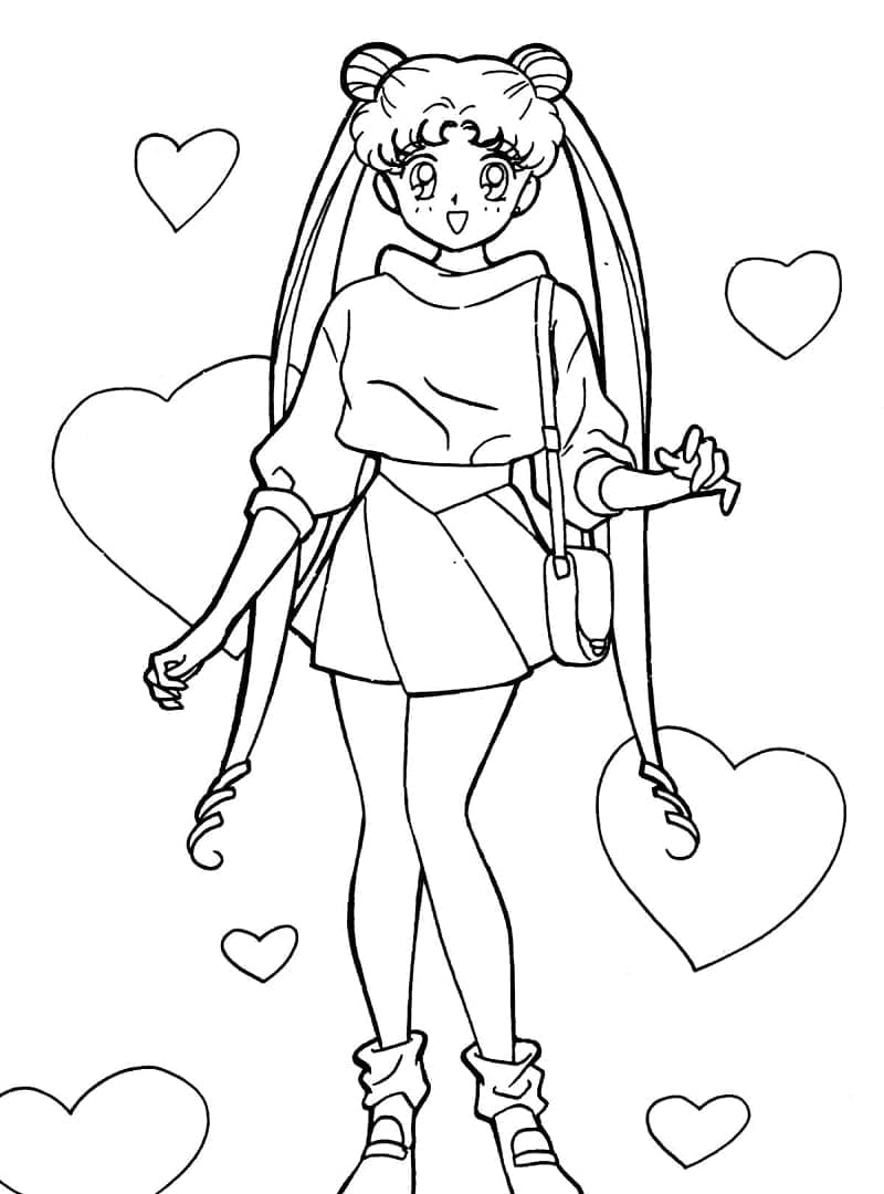 Sailor Moon Utskrivbar Gratis fargelegging