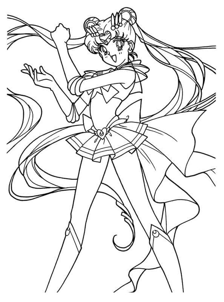 Sailor Moon Utskrivbar fargelegging