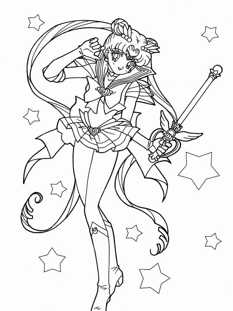 Sailor Moon til Utskrift fargelegging